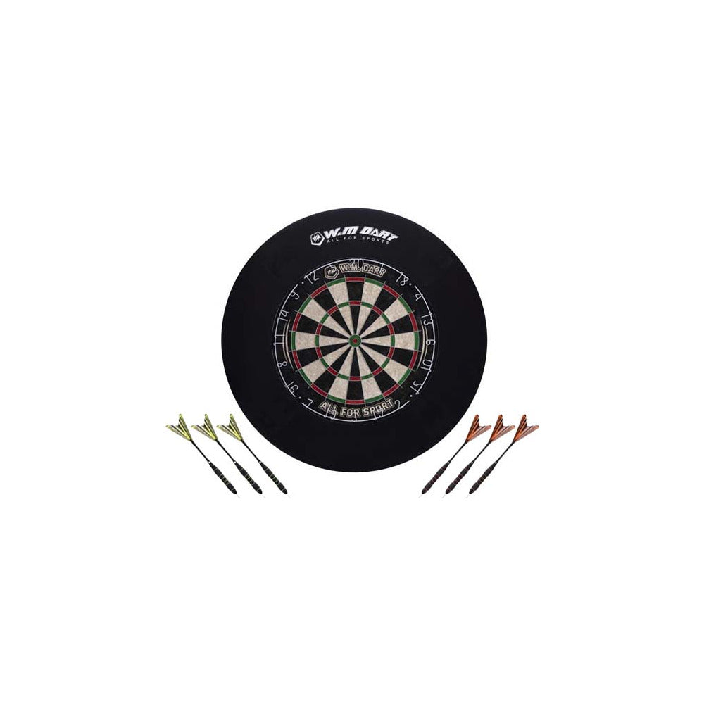  Cible De Fléchettes Traditionnelle 45 Cm Et Anneau De Protection Extérieur