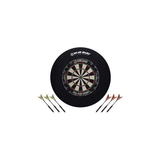  Cible De Fléchettes Traditionnelle 45 Cm Et Anneau De Protection Extérieur