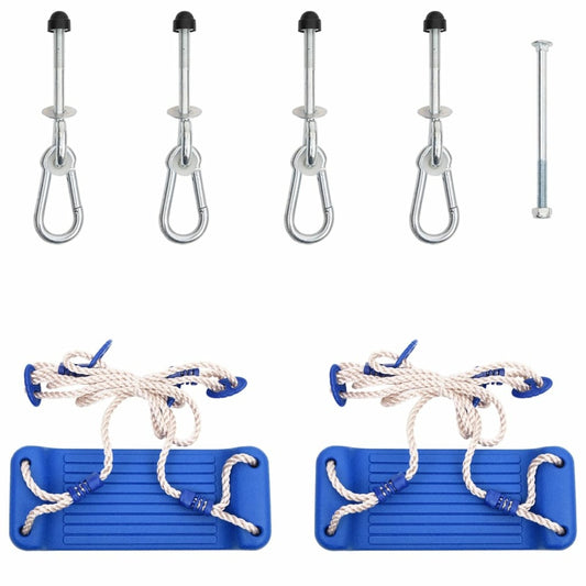VIDAXL Sièges De Balançoire Avec Cordes 2 Pcs Bleu 37x15 Cm Pe