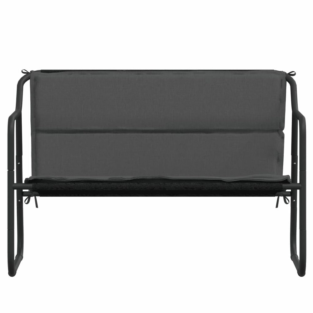 VIDAXL Banc De Jardin à 2 Places Avec Coussin Anthracite Acier