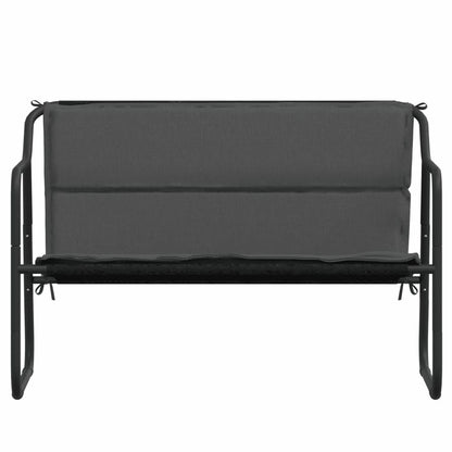 VIDAXL Banc De Jardin à 2 Places Avec Coussin Anthracite Acier