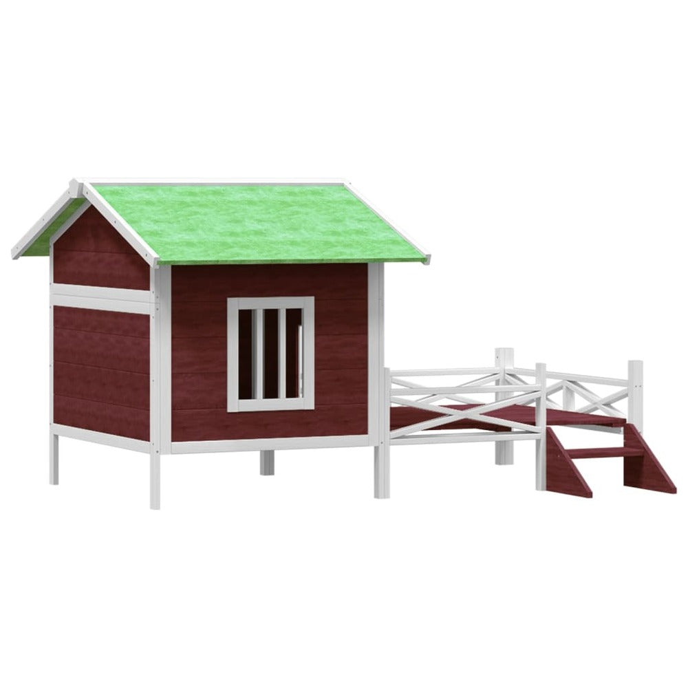 VIDAXL Chenil Moka 159x120x88,5 Cm Bois De Pin Solide