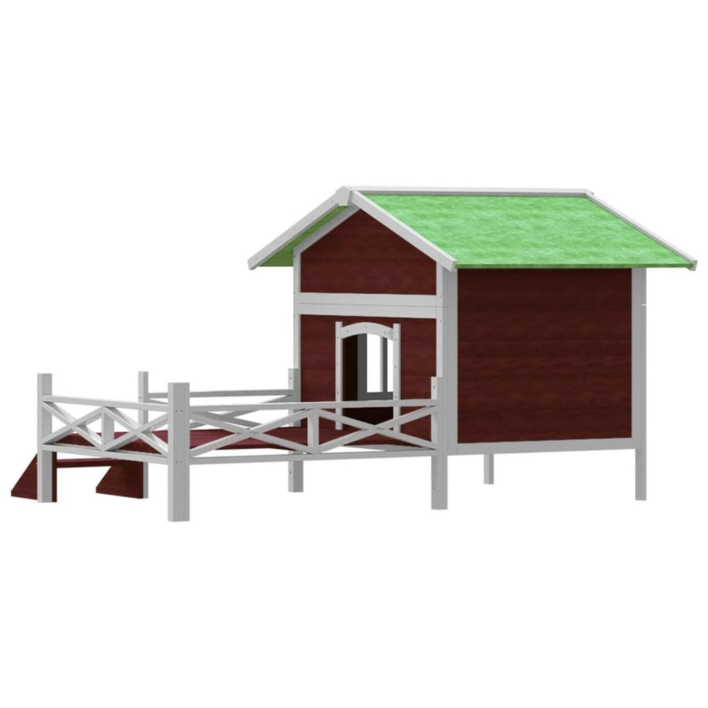 VIDAXL Chenil Moka 159x120x88,5 Cm Bois De Pin Solide