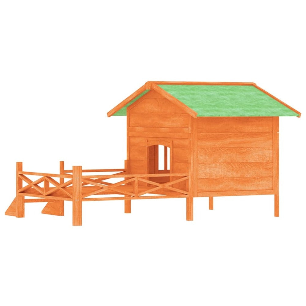 VIDAXL Chenil Marron 159x120x88,5 Cm Bois De Pin Solide