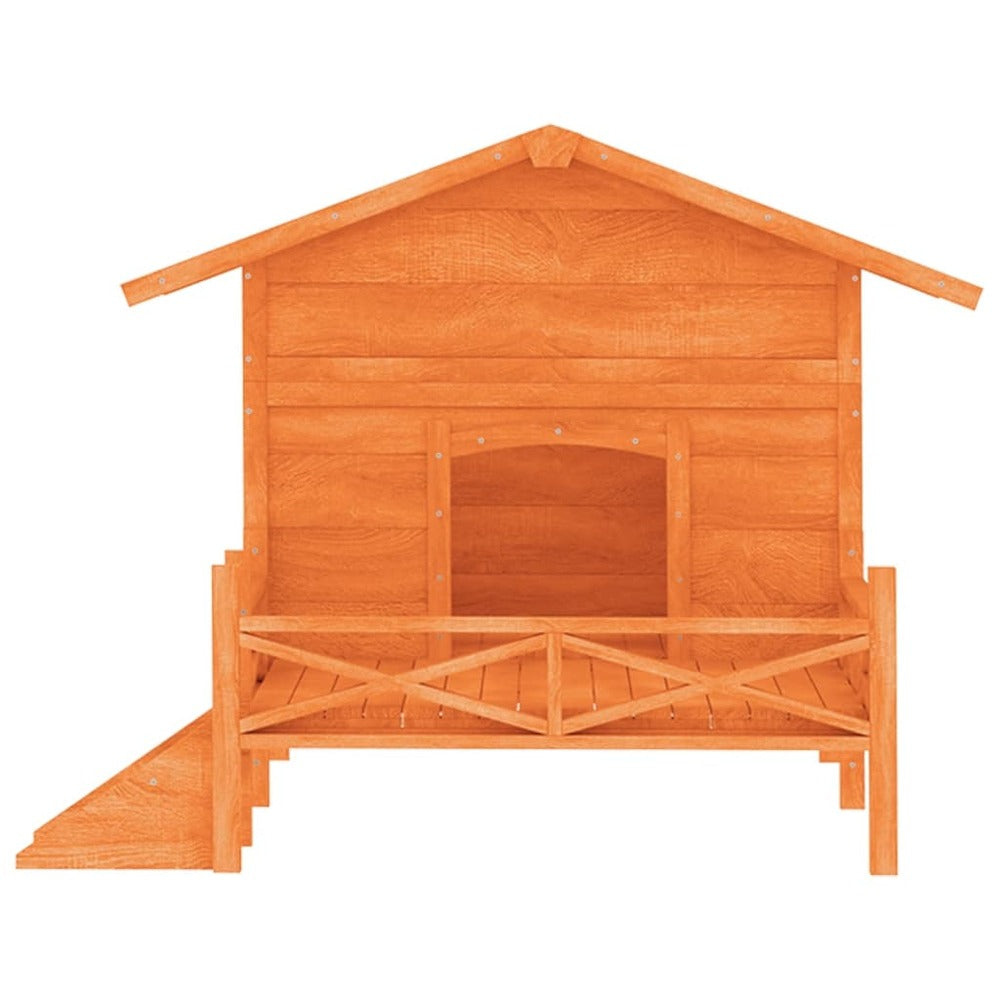 VIDAXL Chenil Marron 159x120x88,5 Cm Bois De Pin Solide