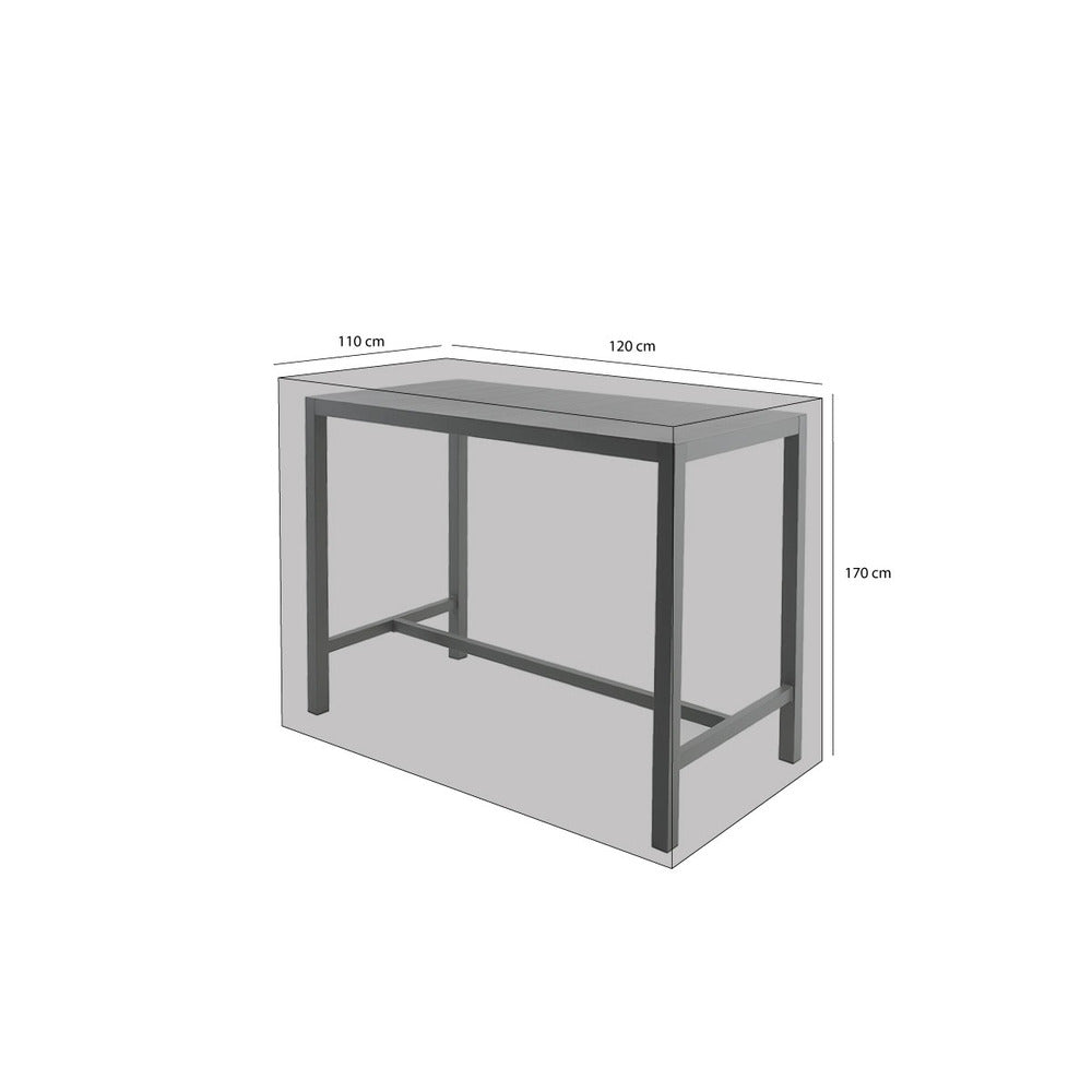  Housse De Protection Table De Bar Haute Imperméable Et Résistante Aux UV En Polyester Bleu Marine - 165x110x120cm