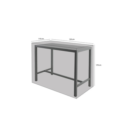  Housse De Protection Table De Bar Haute Imperméable Et Résistante Aux UV En Polyester Bleu Marine - 165x110x120cm