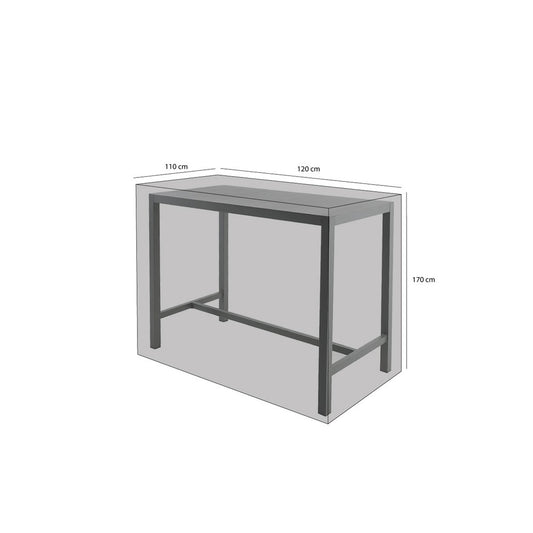  Housse De Protection Table De Bar Haute Imperméable Et Résistante Aux UV En Polyester Bleu Marine - 165x110x120cm