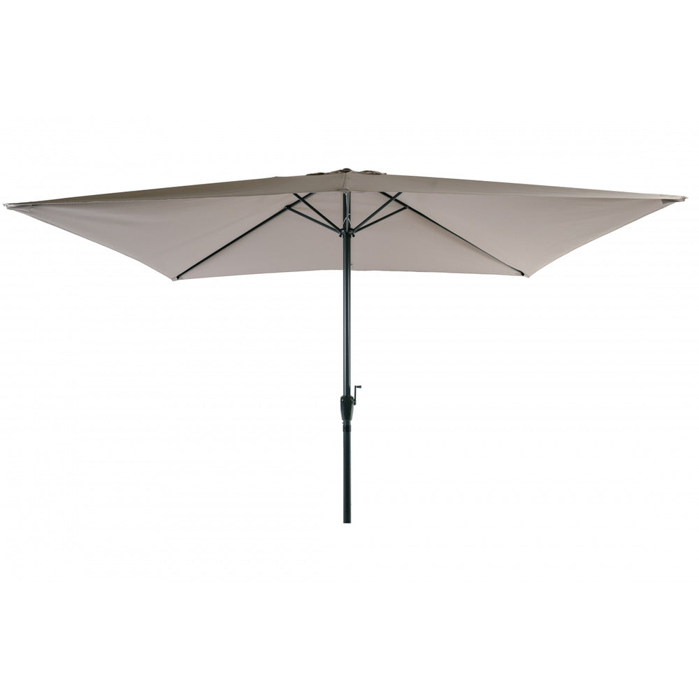  Parasol Rectangulaire Beige 2x3m Aluminium Et Polyester Avec Manivelle - Parasol Droit - Mobilier De Jardin