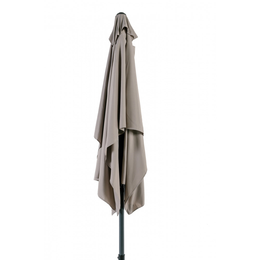  Parasol Rectangulaire Beige 2x3m Aluminium Et Polyester Avec Manivelle - Parasol Droit - Mobilier De Jardin