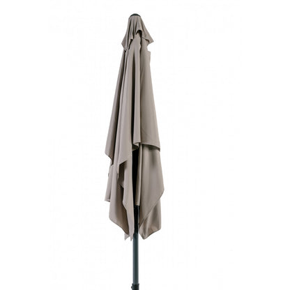  Parasol Rectangulaire Beige 2x3m Aluminium Et Polyester Avec Manivelle - Parasol Droit - Mobilier De Jardin
