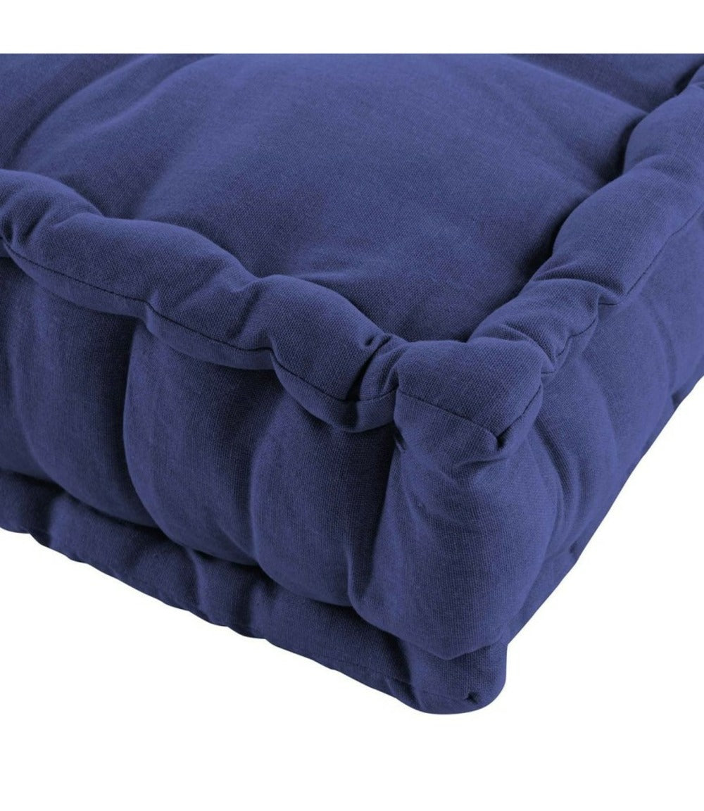  Coussin Palette 60x120 Cm Uni Paletis Marine Coton