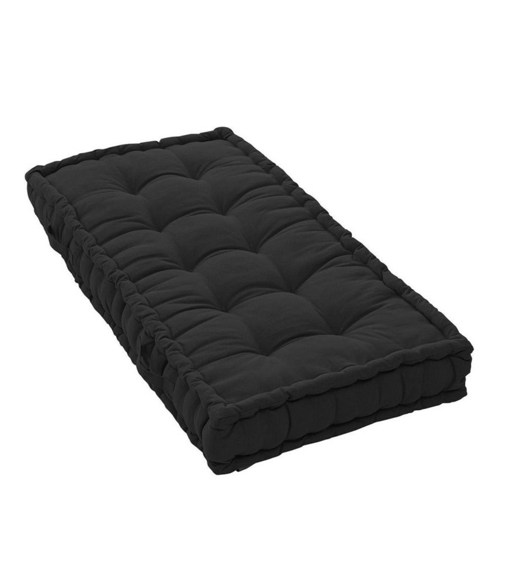  Coussin Palette 60x120 Cm Uni Paletis Noir Coton