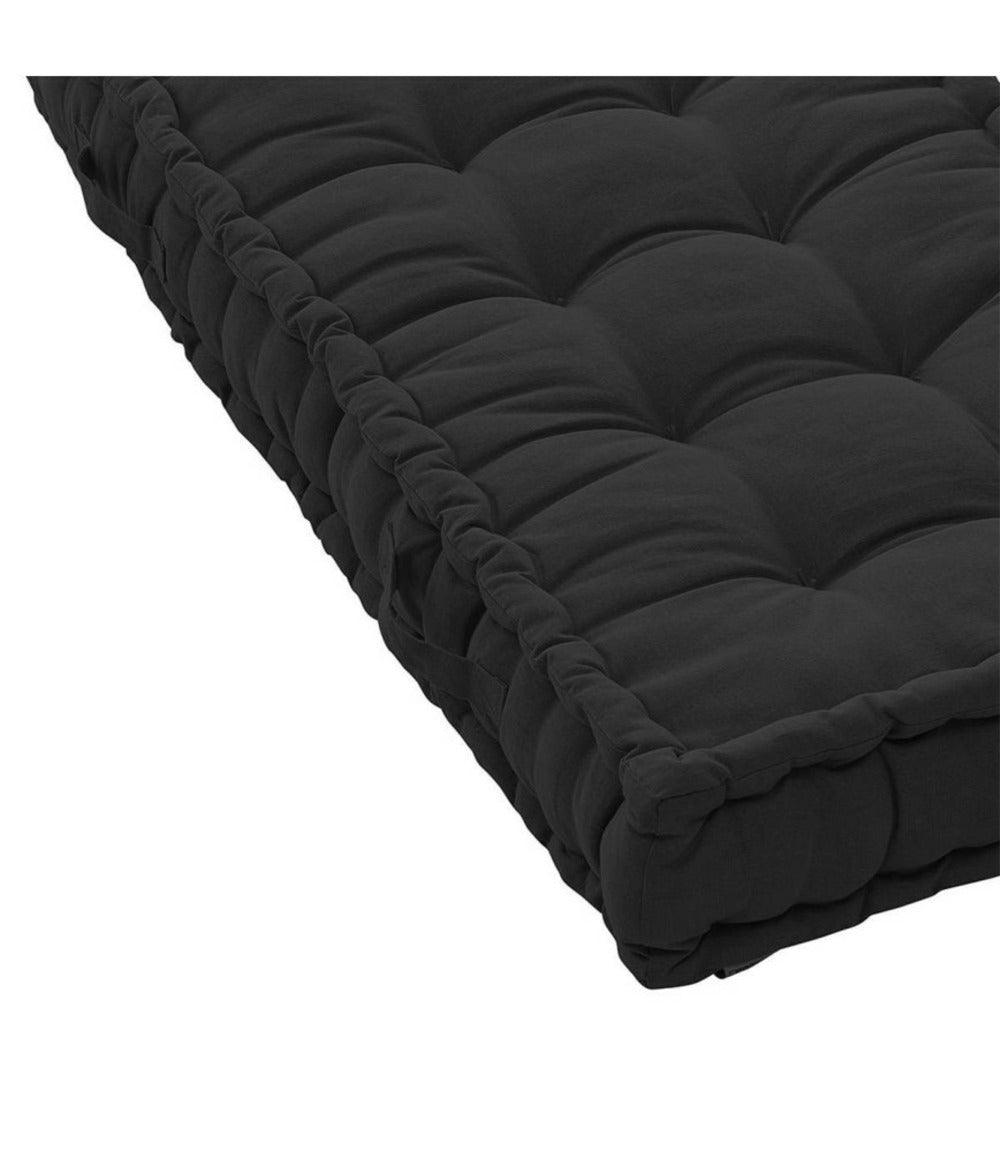  Coussin Palette 60x120 Cm Uni Paletis Noir Coton