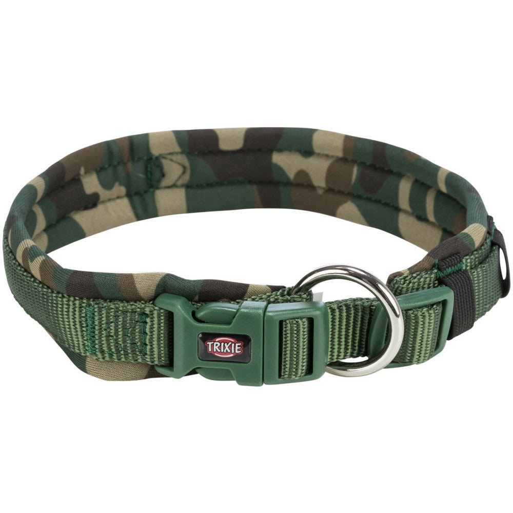 Trixie Collier Avec Rembourrage Taille S-m Couleur Vert Camouflage Pour Chien