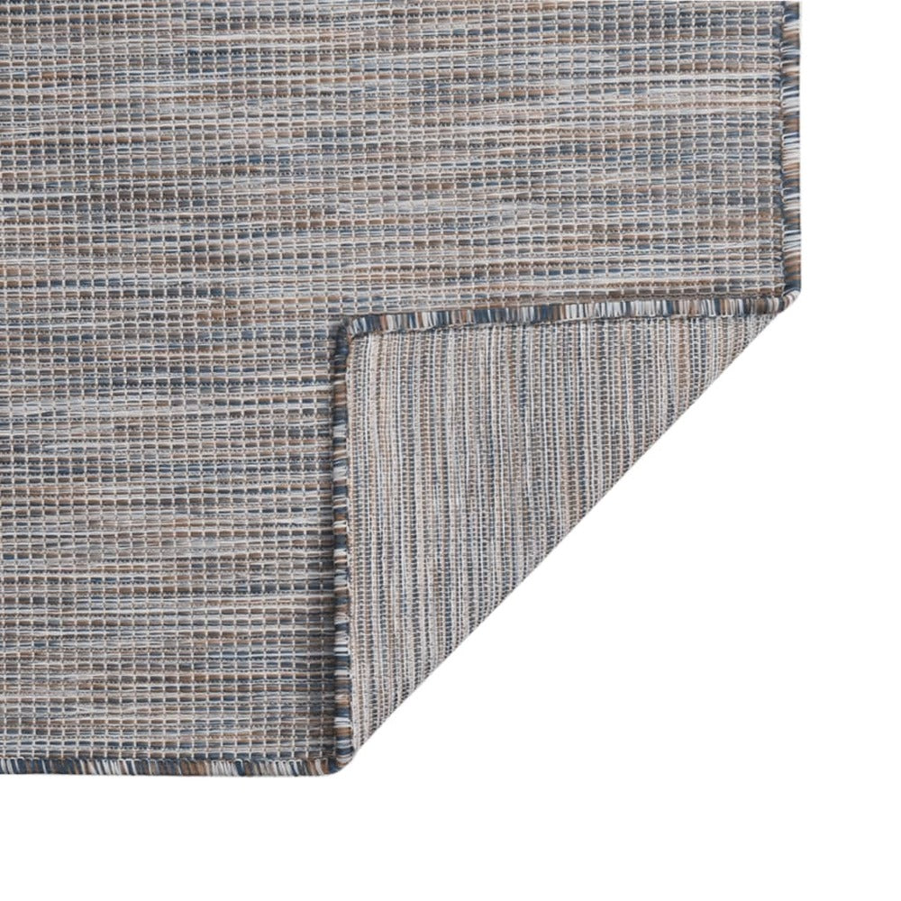VIDAXL Tapis à Tissage Plat D'extérieur 100x200 Cm Marron Et Noir