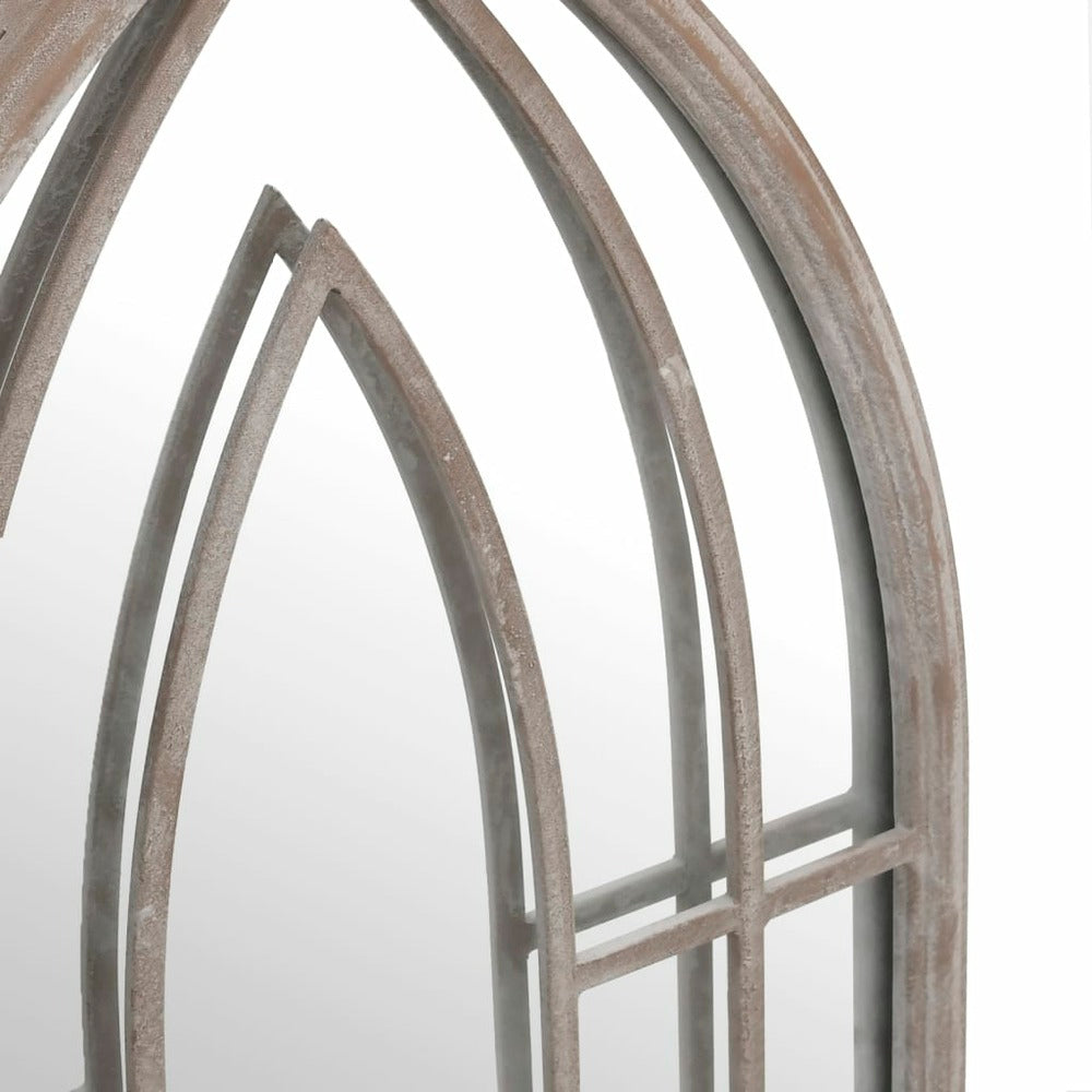 VIDAXL Miroir De Jardin Sable 100x45cm Fer Pour Utilisation Extérieure