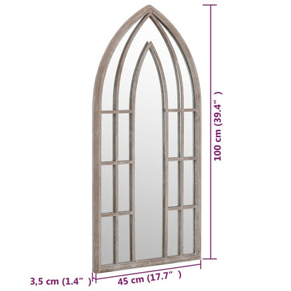 VIDAXL Miroir De Jardin Sable 100x45cm Fer Pour Utilisation Extérieure