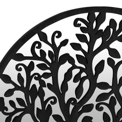 VIDAXL Miroir De Jardin Noir 60x2,5 Cm Fer Rond Utilisation Extérieure