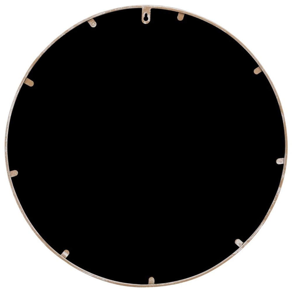 VIDAXL Miroir De Jardin Sable 40x2,5cm Fer Rond Utilisation Extérieure