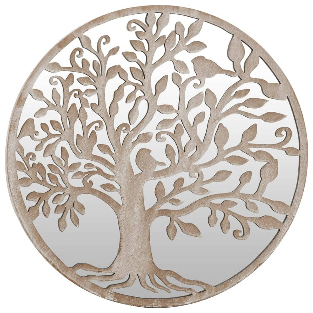 VIDAXL Miroir De Jardin Sable 40x2,5cm Fer Rond Utilisation Extérieure