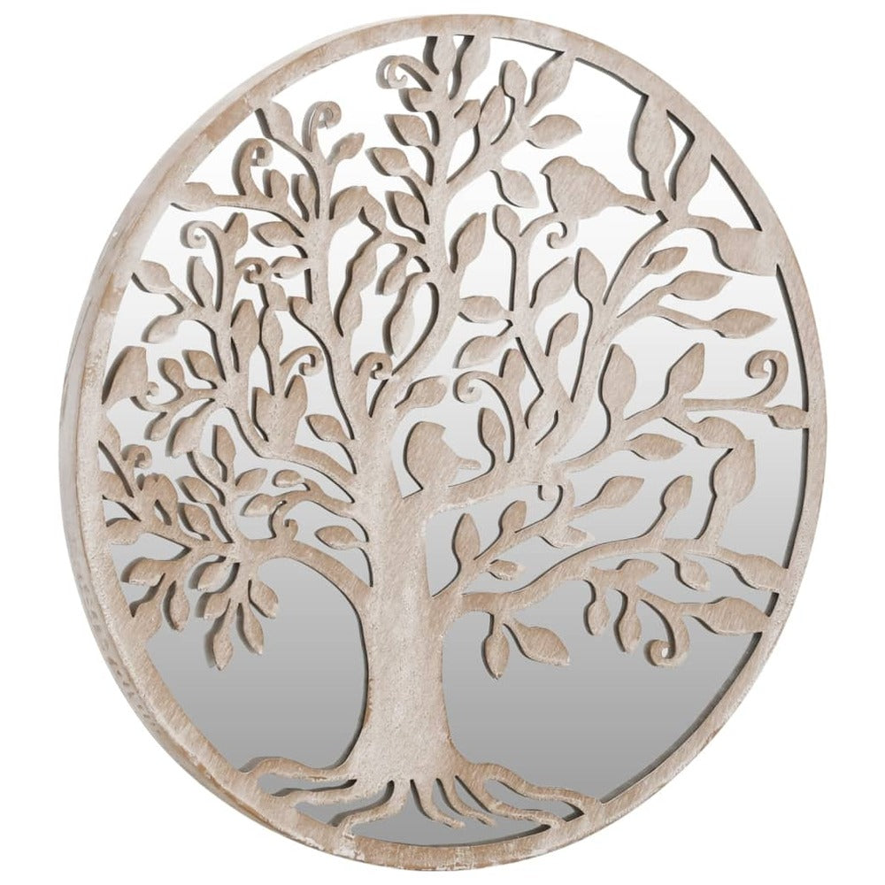 VIDAXL Miroir De Jardin Sable 40x2,5cm Fer Rond Utilisation Extérieure