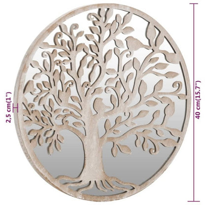 VIDAXL Miroir De Jardin Sable 40x2,5cm Fer Rond Utilisation Extérieure