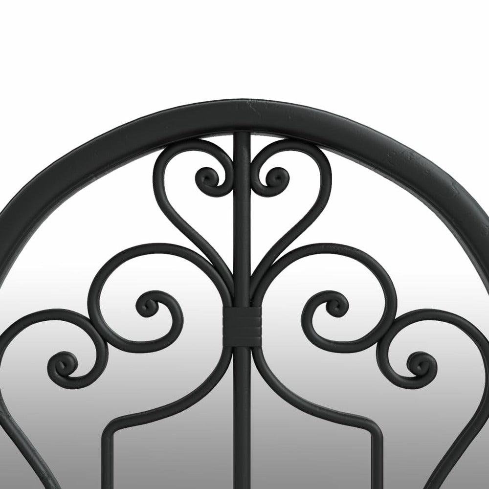 VIDAXL Miroir De Jardin Noir 70x30 Cm Fer Pour Utilisation Extérieure