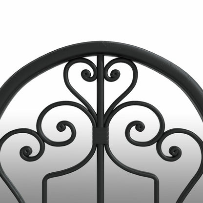 VIDAXL Miroir De Jardin Noir 70x30 Cm Fer Pour Utilisation Extérieure