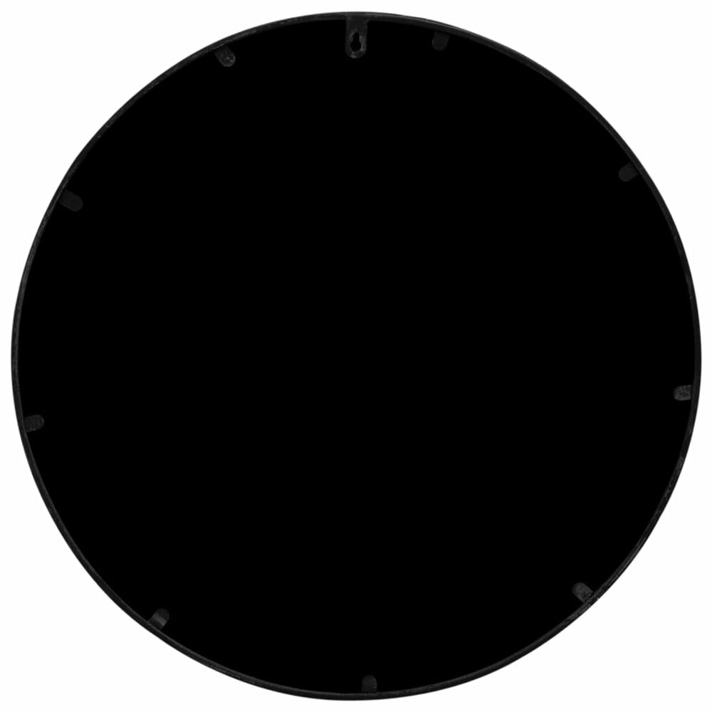 VIDAXL Miroir De Jardin Noir 40x3 Cm Fer Rond Utilisation Extérieure