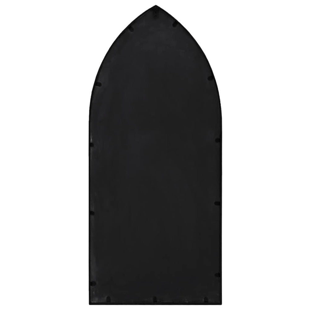 VIDAXL Miroir De Jardin Noir 100x45 Cm Fer Pour Utilisation Extérieure