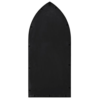 VIDAXL Miroir De Jardin Noir 100x45 Cm Fer Pour Utilisation Extérieure