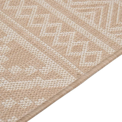 VIDAXL Tapis à Tissage Plat D'extérieur 160x230 Cm Rayures Brunes