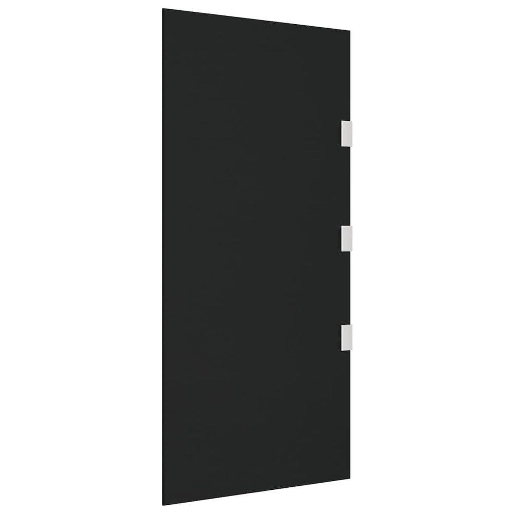 VIDAXL Panneaux Latéraux Pour Auvent De Porte 2 Pcs Noir Verre Trempé
