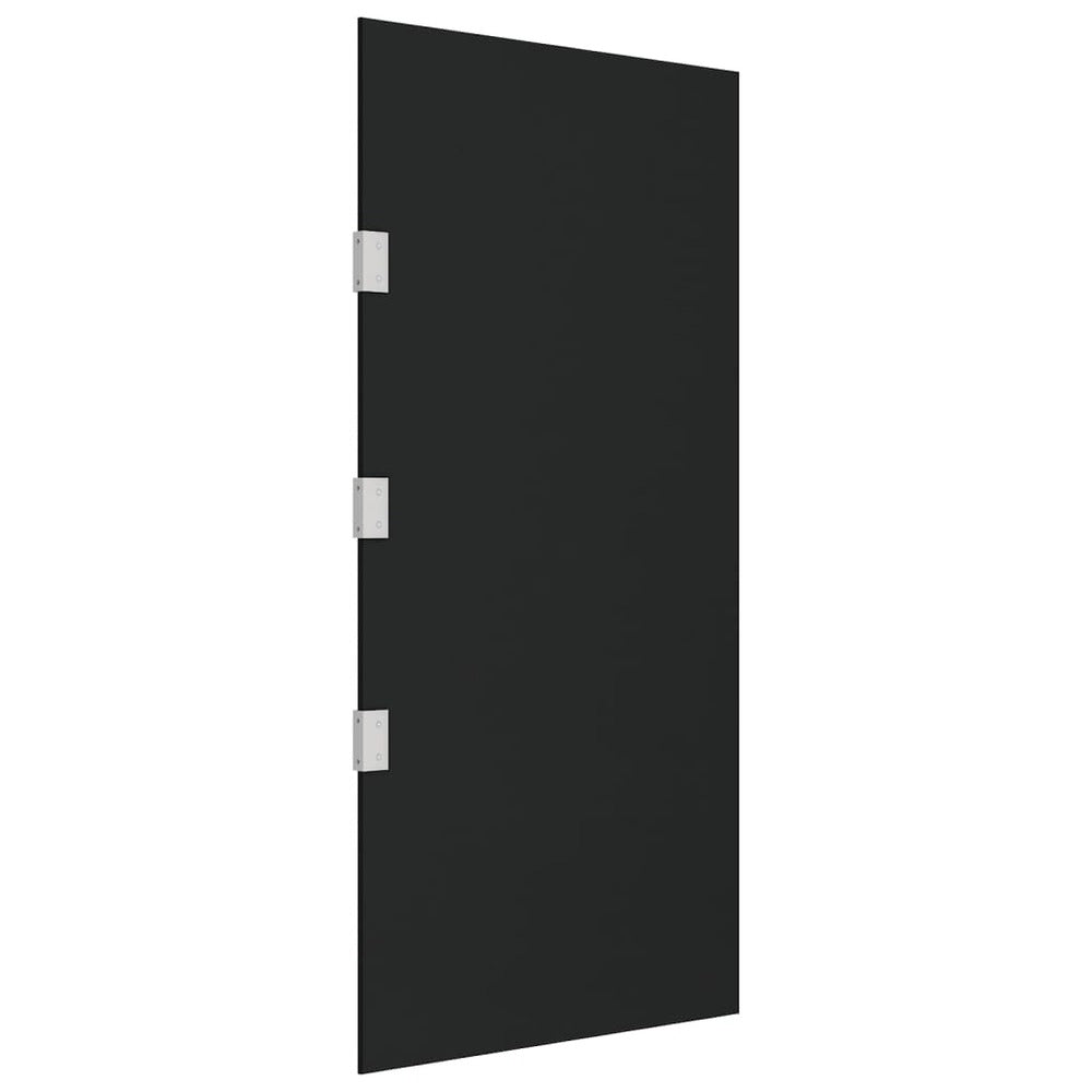 VIDAXL Panneaux Latéraux Pour Auvent De Porte 2 Pcs Noir Verre Trempé