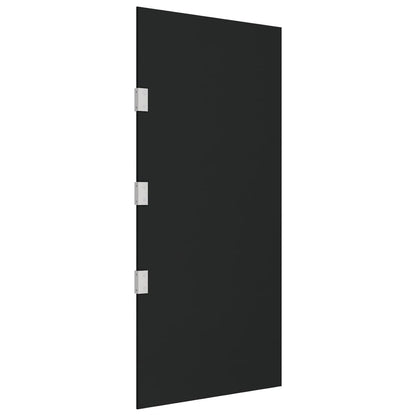 VIDAXL Panneaux Latéraux Pour Auvent De Porte 2 Pcs Noir Verre Trempé
