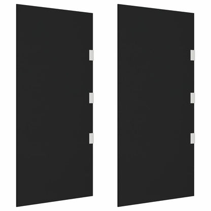 VIDAXL Panneaux Latéraux Pour Auvent De Porte 2 Pcs Noir Verre Trempé