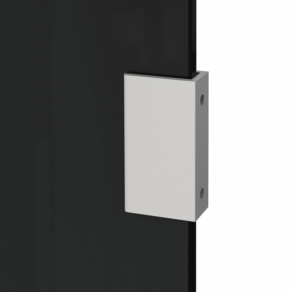 VIDAXL Panneaux Latéraux Pour Auvent De Porte 2 Pcs Noir Verre Trempé