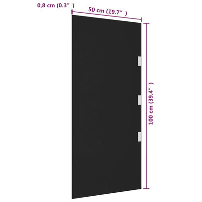 VIDAXL Panneaux Latéraux Pour Auvent De Porte 2 Pcs Noir Verre Trempé