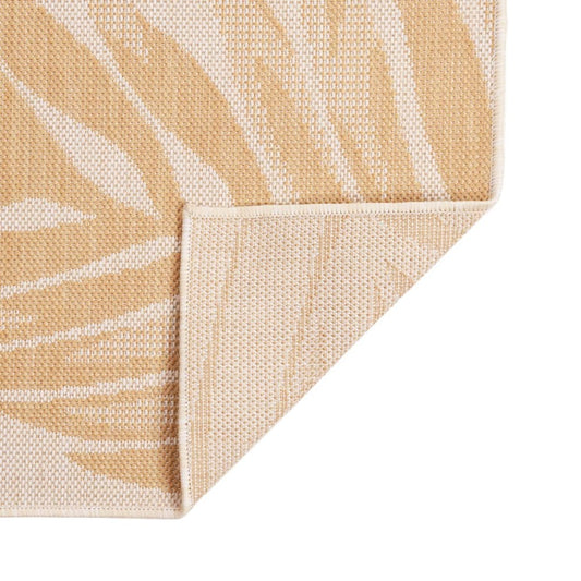 VIDAXL Tapis à Tissage Plat D'extérieur 80x150 Cm Motif De Feuille