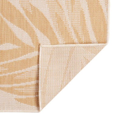 VIDAXL Tapis à Tissage Plat D'extérieur 100x200 Cm Motif De Feuille