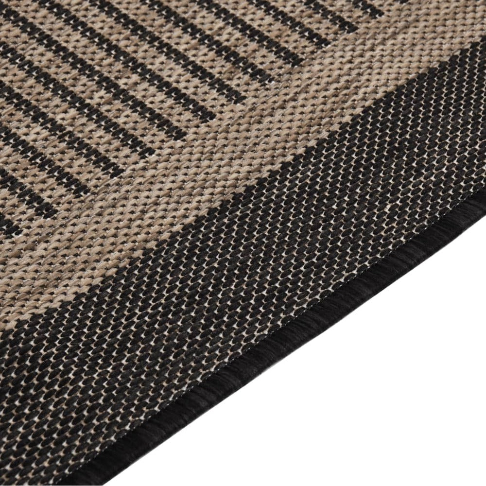 VIDAXL Tapis à Tissage Plat D'extérieur 160x230 Cm Marron Foncé