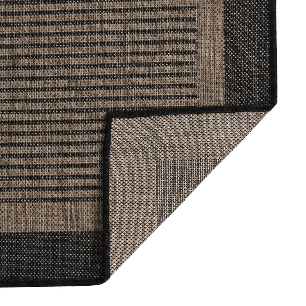 VIDAXL Tapis à Tissage Plat D'extérieur 160x230 Cm Marron Foncé