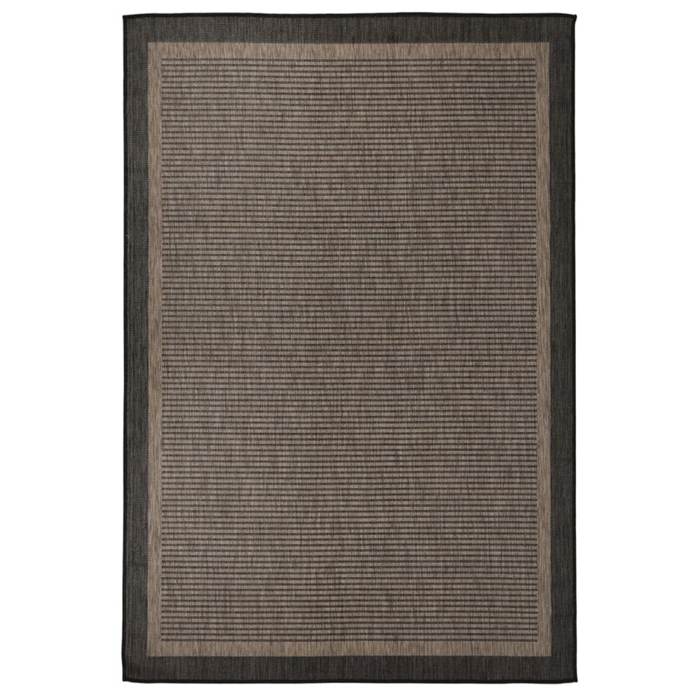 VIDAXL Tapis à Tissage Plat D'extérieur 160x230 Cm Marron Foncé
