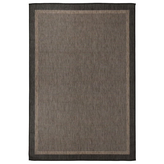 VIDAXL Tapis à Tissage Plat D'extérieur 160x230 Cm Marron Foncé