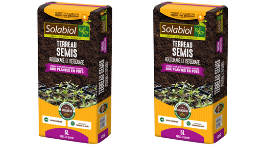 Solabiol Tersemi6x2 | 2 Terreaux Semis Ultra Fin | Tourbe Et Fibres De Coco | M