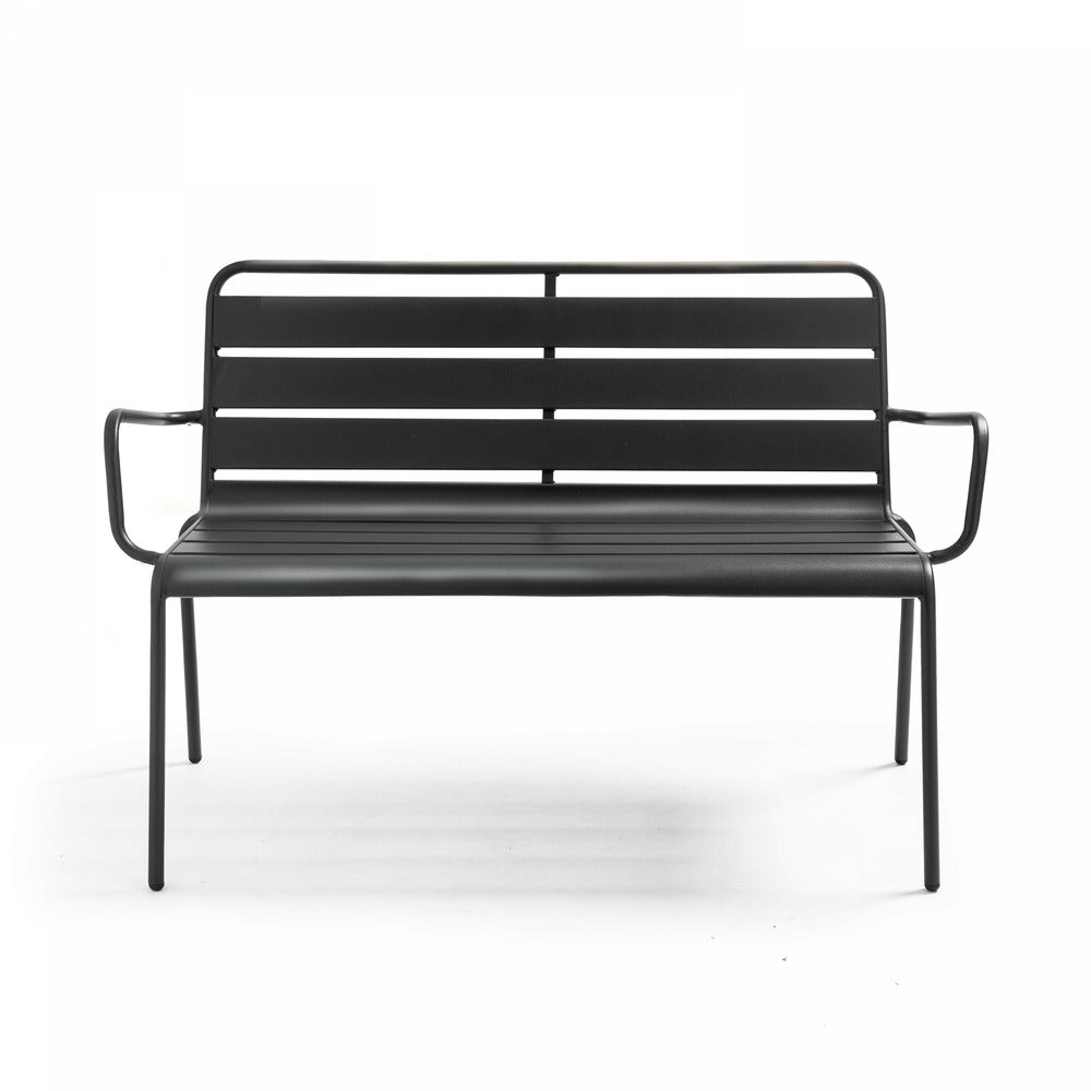  Banc De Jardin En Métal Anthracite