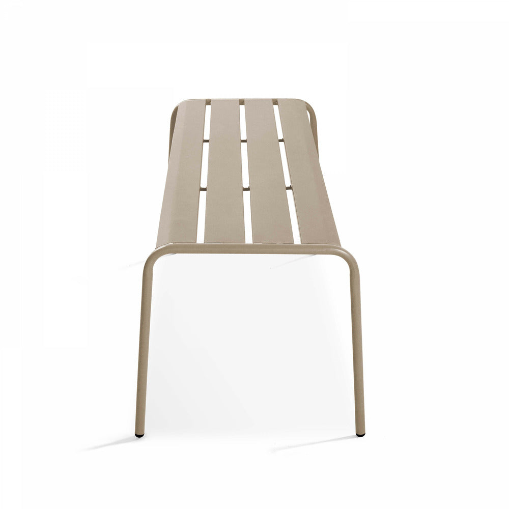  Banc De Jardin En Acier Taupe