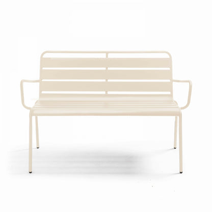  Banc De Jardin En Métal Ivoire