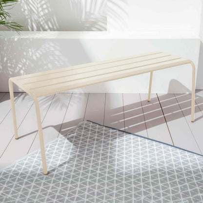  Banc De Jardin En Acier Ivoire